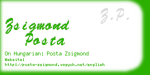 zsigmond posta business card